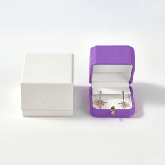 FANXI Custom purple leather Earring box