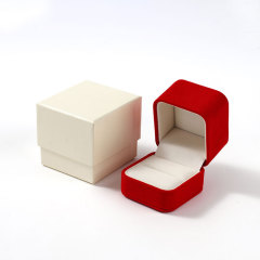 FANXI High end red suede velvet Ring Box
