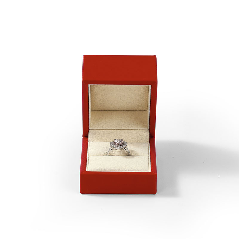 FANXI Custom red microfber Ring Box