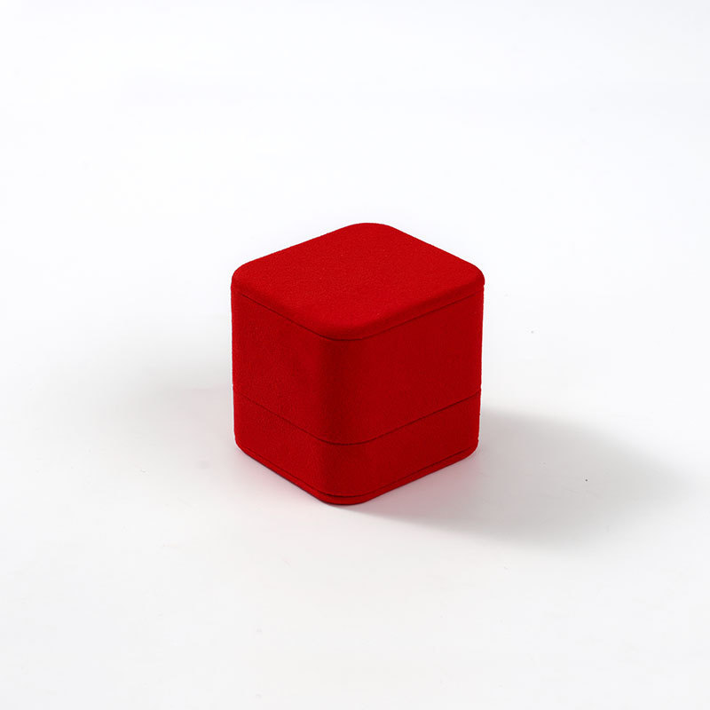 FANXI High end red suede velvet Ring Box