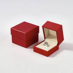 FANXI Custom red microfber Ring Box