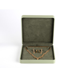 FANXI Custom Green Microfiber leather Jewelry Box