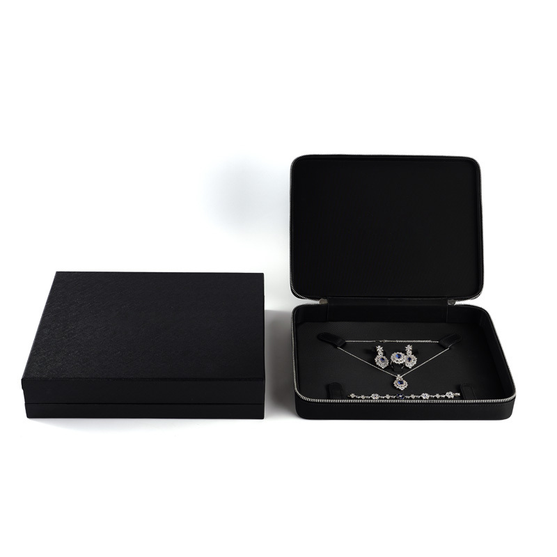 FANXI Custom Black leather Jewelry Box