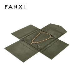 FANXI Custom Green Leather microfiber Jewelry Box