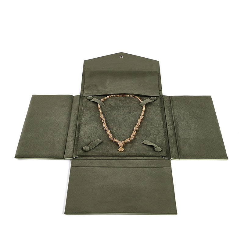 FANXI Custom Green Leather microfiber Jewelry Box