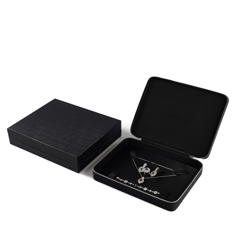 FANXI Custom Black leather Jewelry Box