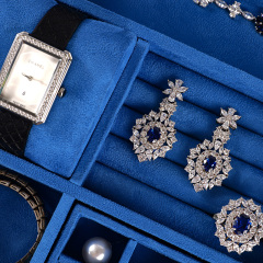 FANXI Custom Red Blue Microfiber watch boxes cases