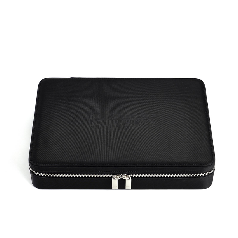 FANXI Custom Black leather Jewelry Box
