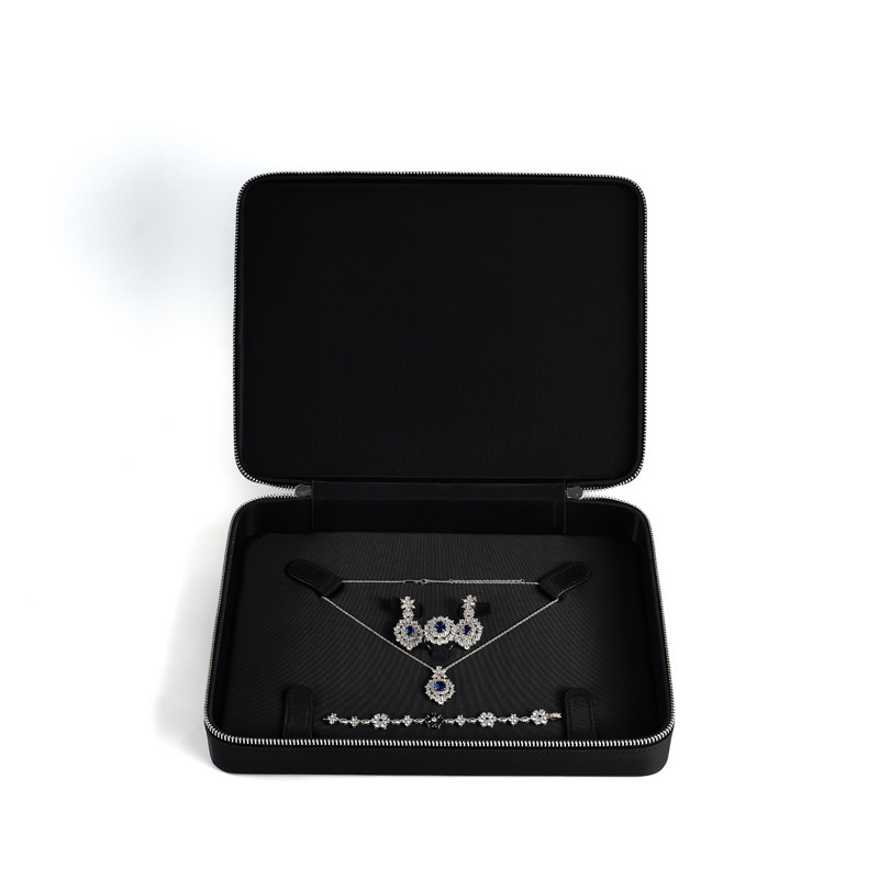 FANXI Custom Black leather Jewelry Box
