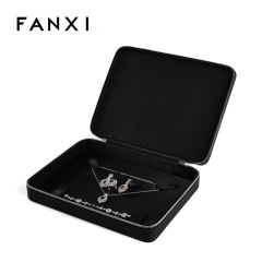 FANXI Custom Black leather Jewelry Box
