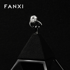 FANXI High quality Black Microfiber Ring display stand