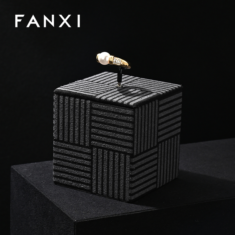 FANXI New arrival Black Microfiber Jewelry display set series
