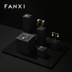 FANXI New arrival Black Microfiber Jewelry display set series