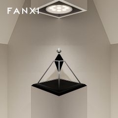 FANXI High quality Black Microfiber Ring display stand