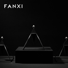 FANXI High quality Black Microfiber Ring display stand