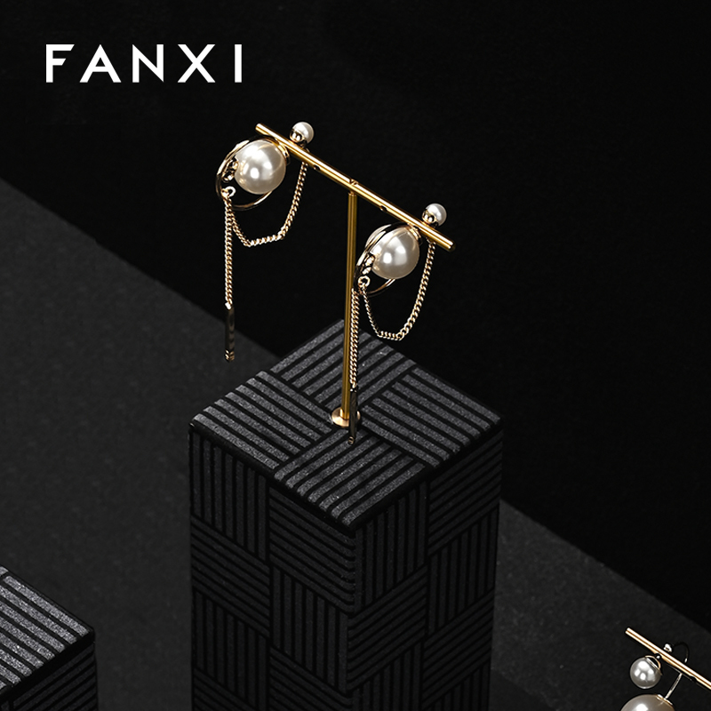 FANXI New arrival Black Microfiber Jewelry display set series