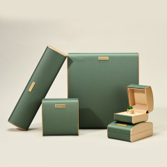 FANXI green acrylic and leather Jewelry box