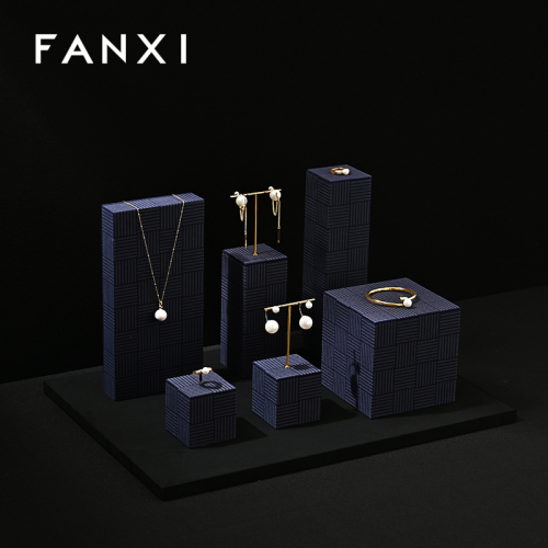 FANXI Luxury Blue Gold Jewelry Combination Set