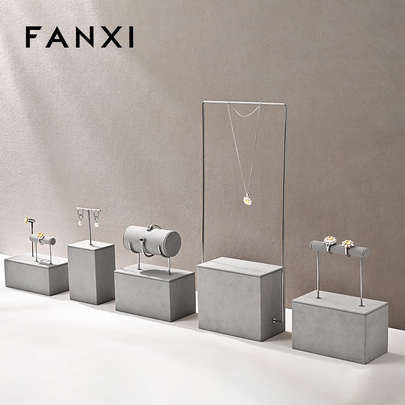 FANXI Hot sale black silk jewelry display set series