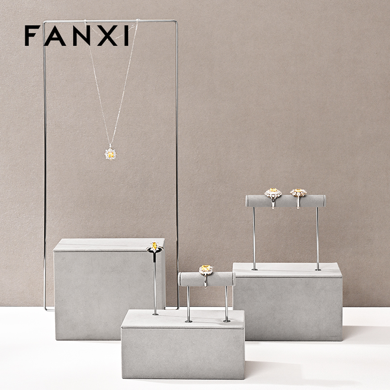 FANXI Hot sale black silk jewelry display set series