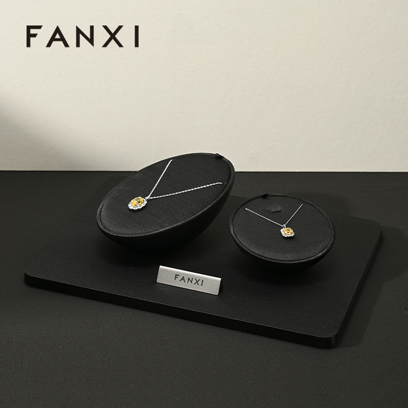 FANXI Hot sale black silk jewelry display set series