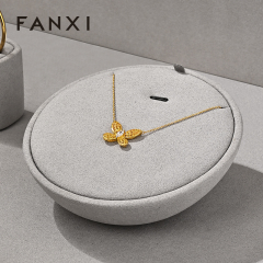 FANXI New arrival Grey Microfiber Jewelry Combination Set