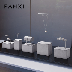 FANXI Hot sale black silk jewelry display set series