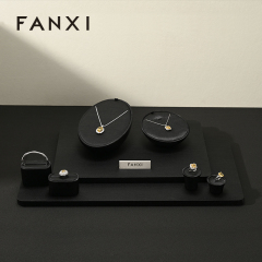 FANXI Hot sale black silk jewelry display set series