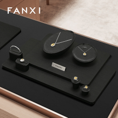 FANXI Hot sale black silk jewelry display set series