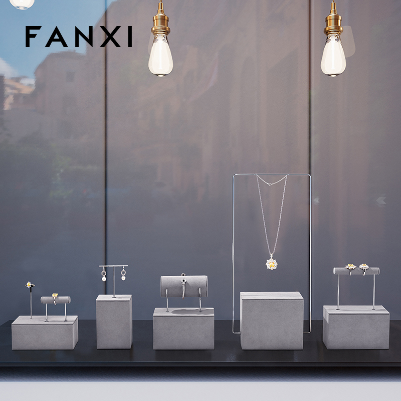 FANXI Hot sale black silk jewelry display set series