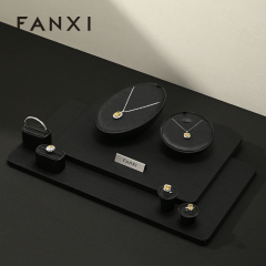 FANXI Hot sale black silk jewelry display set series