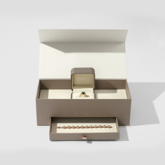 FANXI Custom beige velvet Jewelry box