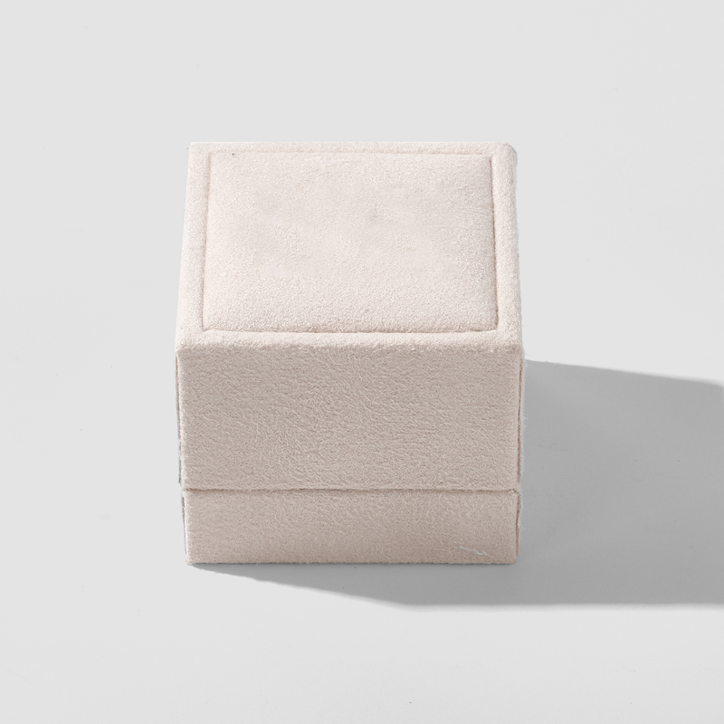 FANXI Custom Light khaki suede paper Jewelry box