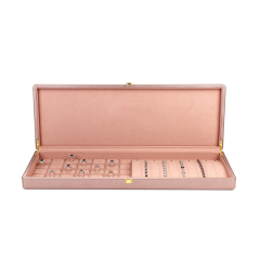 FANXI Custom Pink microfiber leather Jewelry case