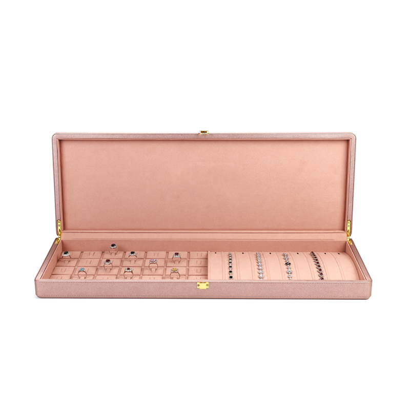 FANXI Custom Pink microfiber leather Jewelry case