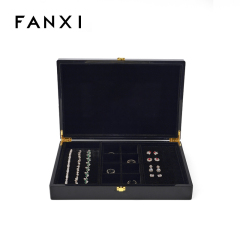 FANXI Custom paino painting velvet Black Jewelry case