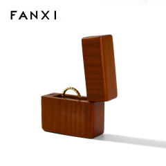 FANXI Custom Wooden microfiber tawny Jewelry box
