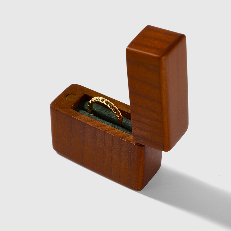 FANXI Custom Wooden microfiber tawny Jewelry box