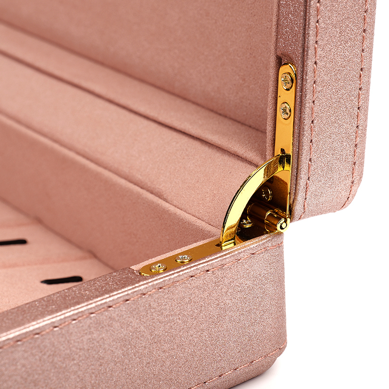 FANXI Custom Pink microfiber leather Jewelry case