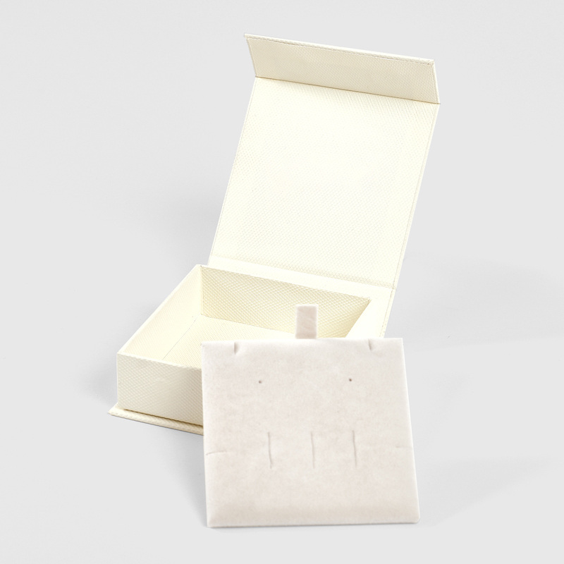 FANXI Custom foam velvet cream-coloured Jewelry box