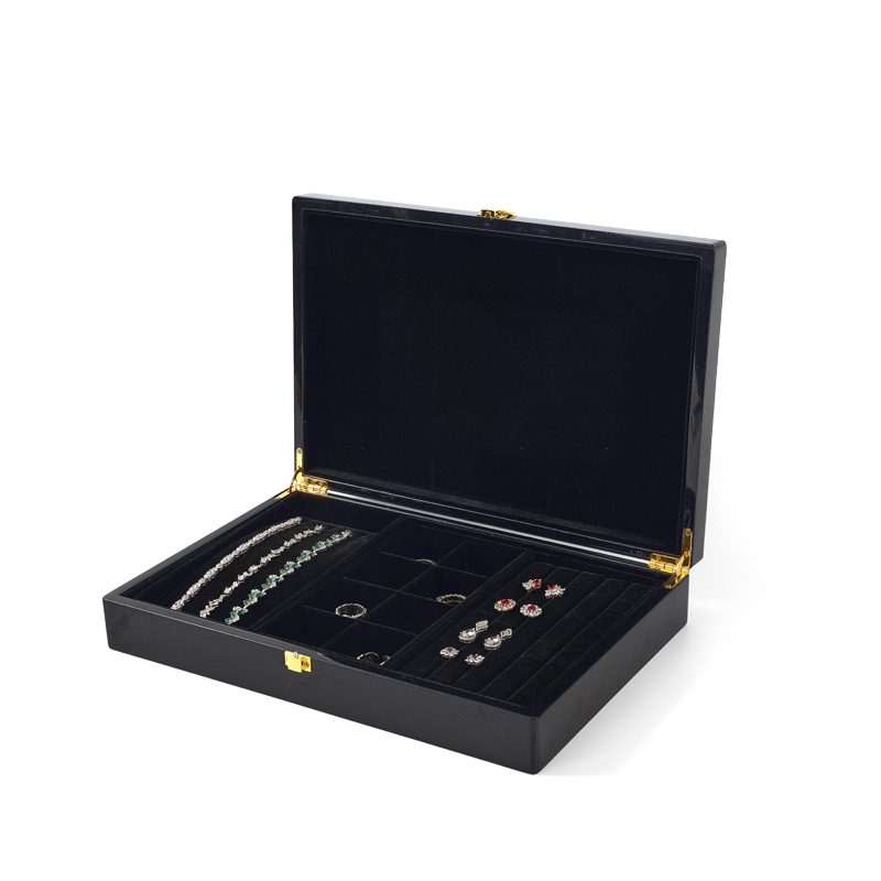 FANXI Custom paino painting velvet Black Jewelry case