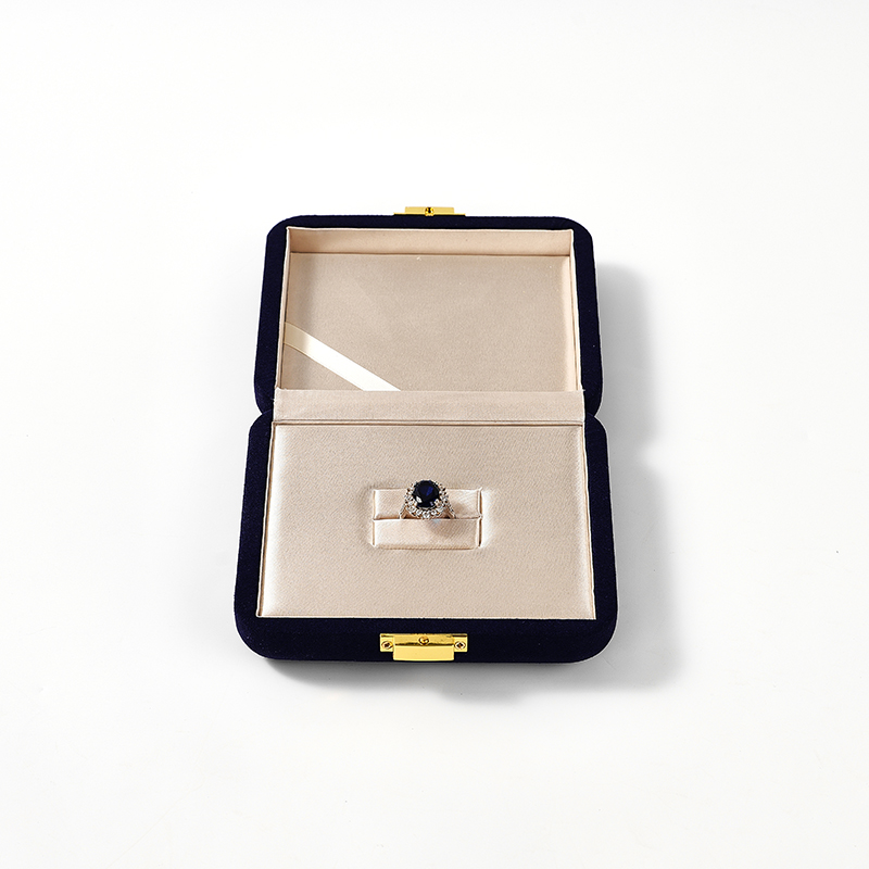 FANXI Custom Microfber silk purple Ring Box