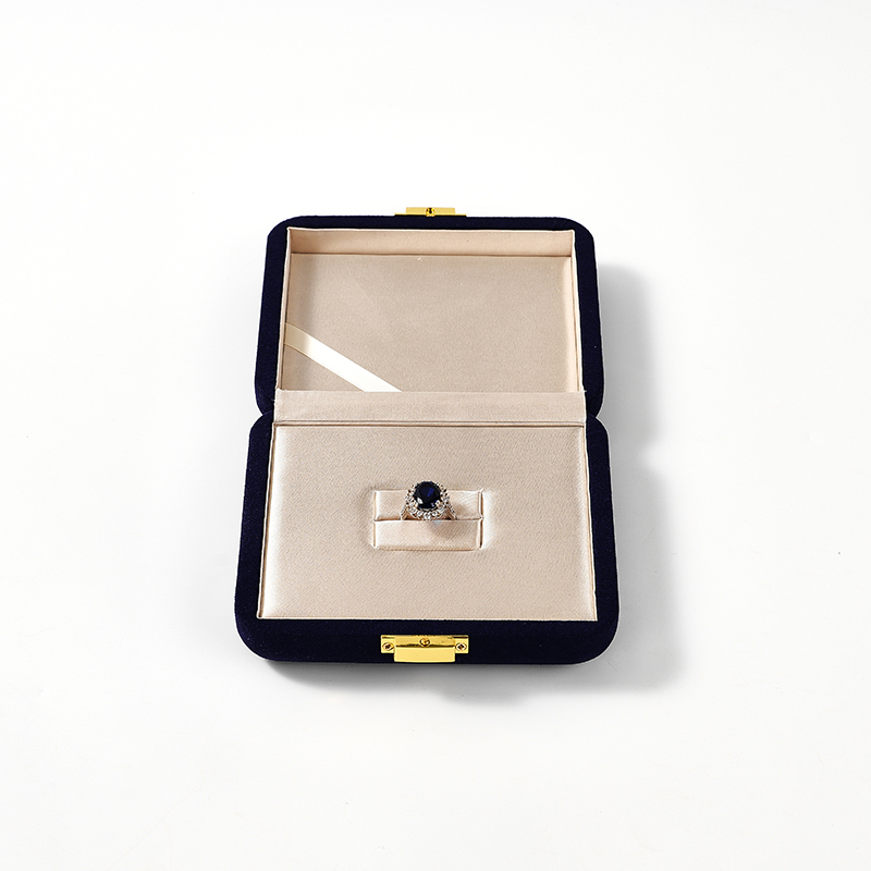 FANXI Custom Microfber silk purple Ring Box