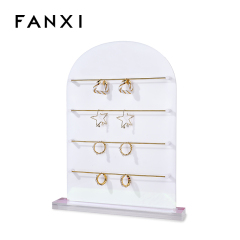 FANXI Custom acrylic metal white earrings display stand