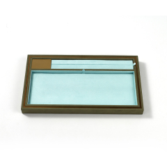 FANXI Custom blue and green Suede Jewelry plate
