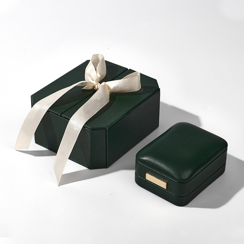 FANXI Custom velvet satin blackish green Pendant box