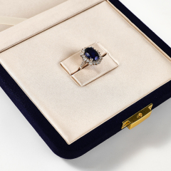 FANXI Custom Microfber silk purple Ring Box