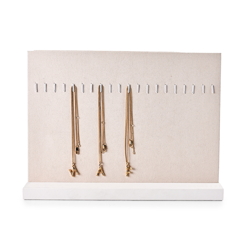FANXI Custom leather Beige pendant display stand