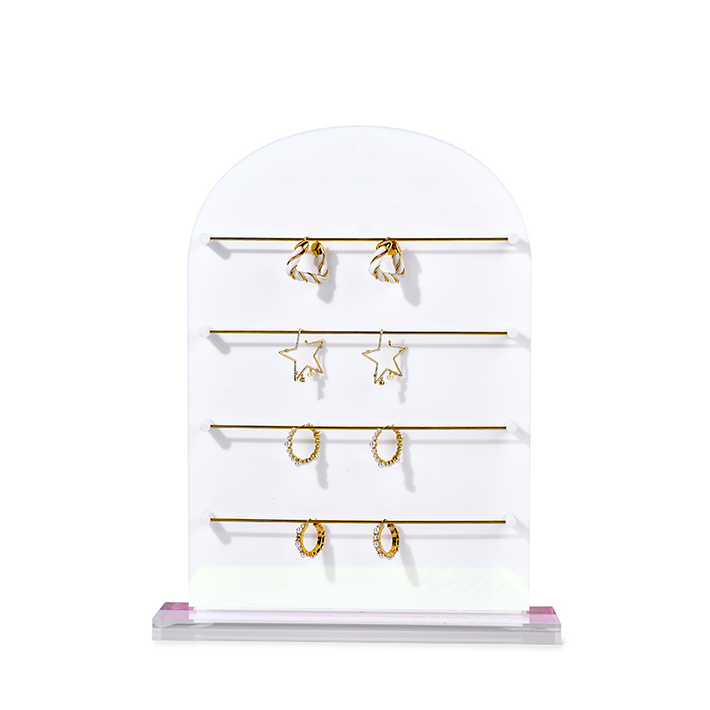 FANXI Custom acrylic metal white earrings display stand