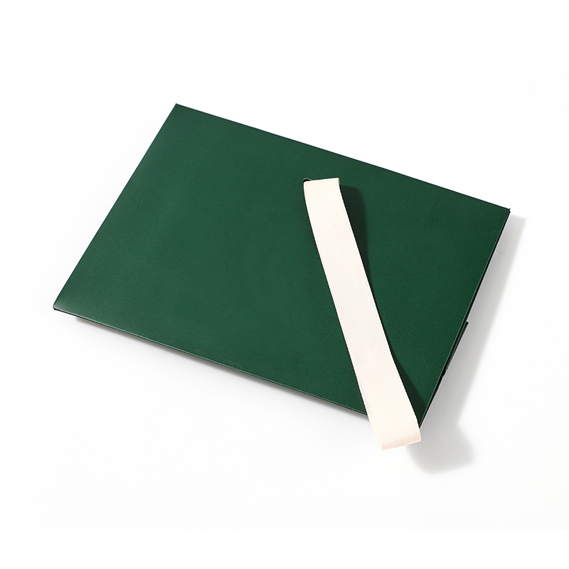 FANXI Custom art paper silk ribbon green Jewelry Bag